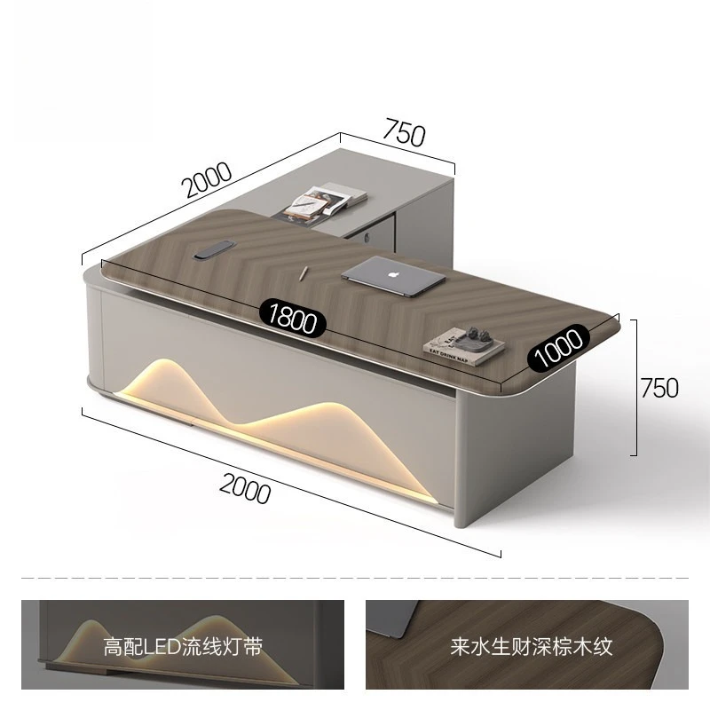 

Light luxury high-end boss desk president small space high-end desk