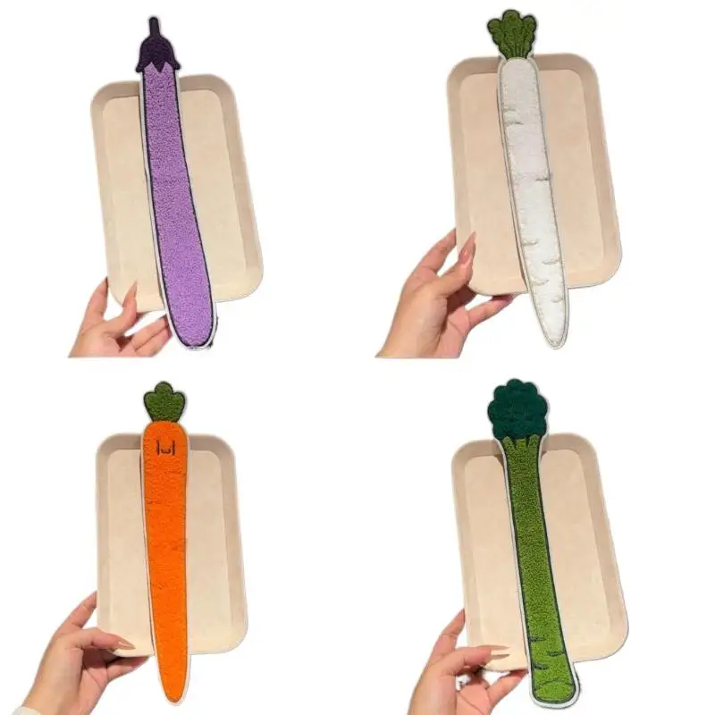 Cute Simulated Vegetable Flyaway Hair Holder No Trace Non Slip Hair Bang Pad for School Students Daily Wear