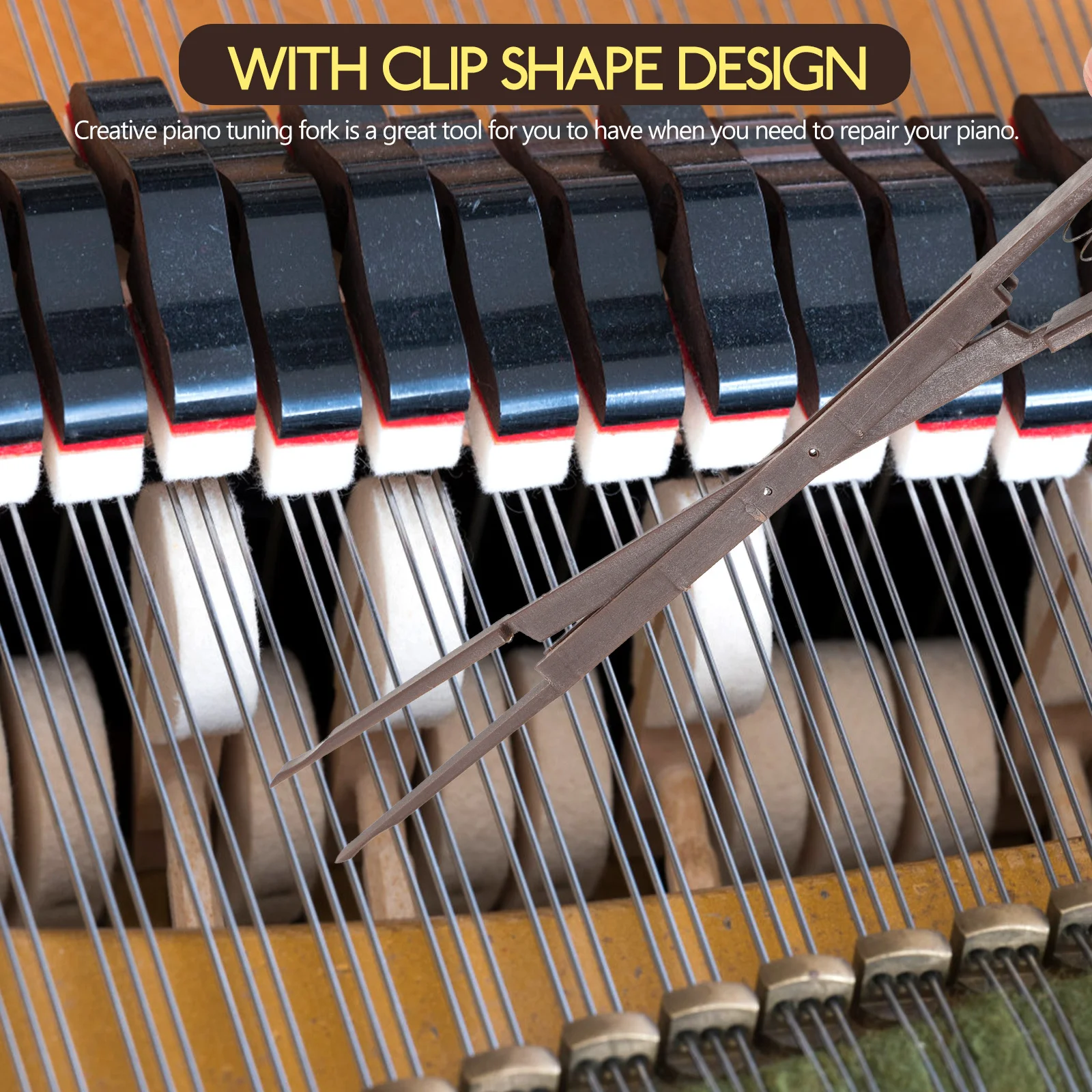 

1Set Durable Piano Mute Clamp Treble Clip Professional Compact Tool for Instrument Tuning Repair and Performance