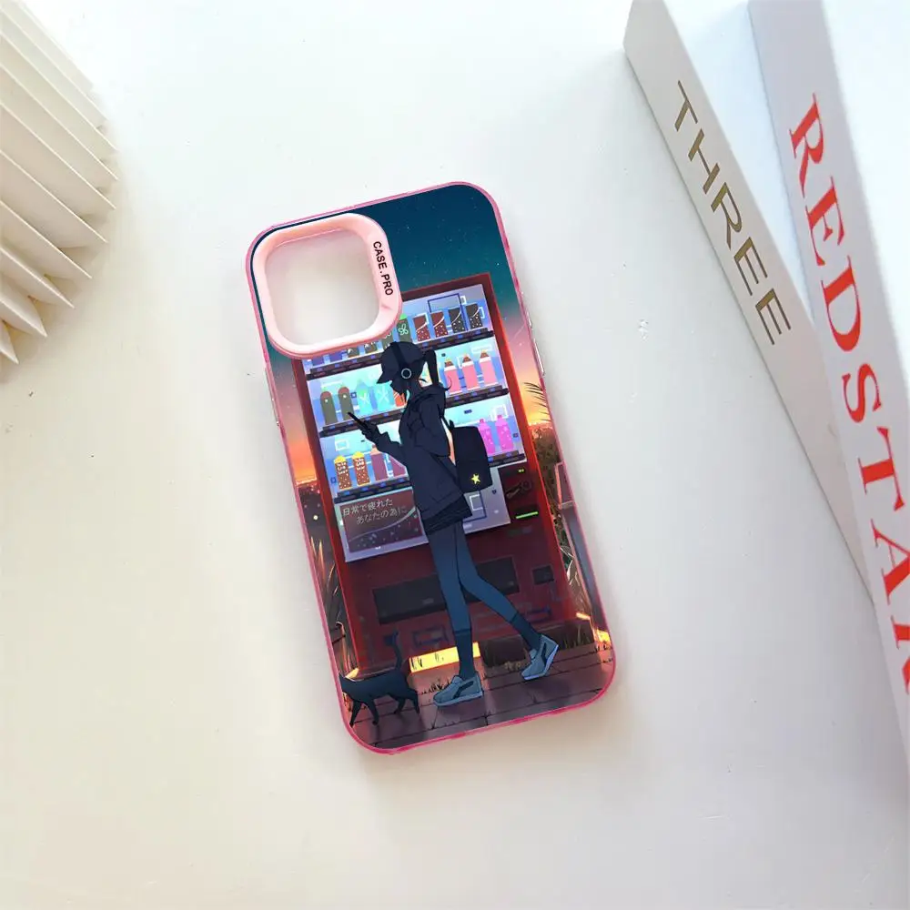 Girl Morning And Evening MINISO Phone Pink Popular In Korea Wholesale Case For IPhone 16 15 14 13 12 Pro XR Shockproof Color Co