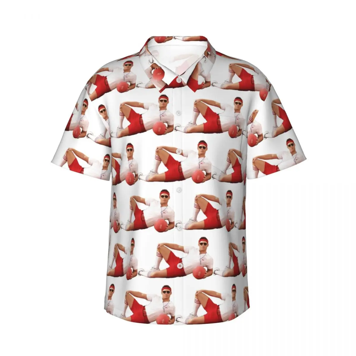 

Dean Winchester Men's Shirts Hawaiian Short Sleeve Shirt Funny Lapel Tops for Summer Beach