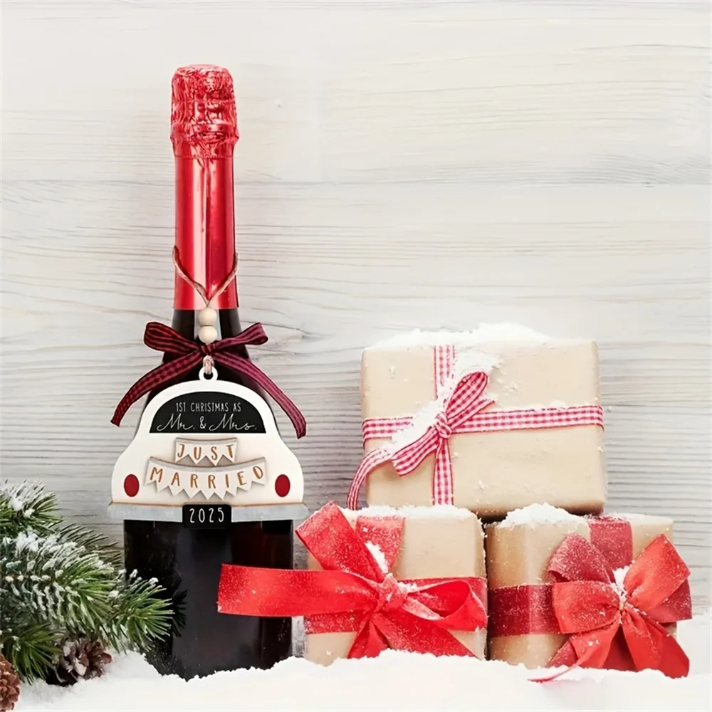 قطعة واحدة من زينة الزفاف الخشبية المعلقة، رسومات على طراز السيارة، مثالية لتزيين الزفاف، عيد الحب، الخطوبة