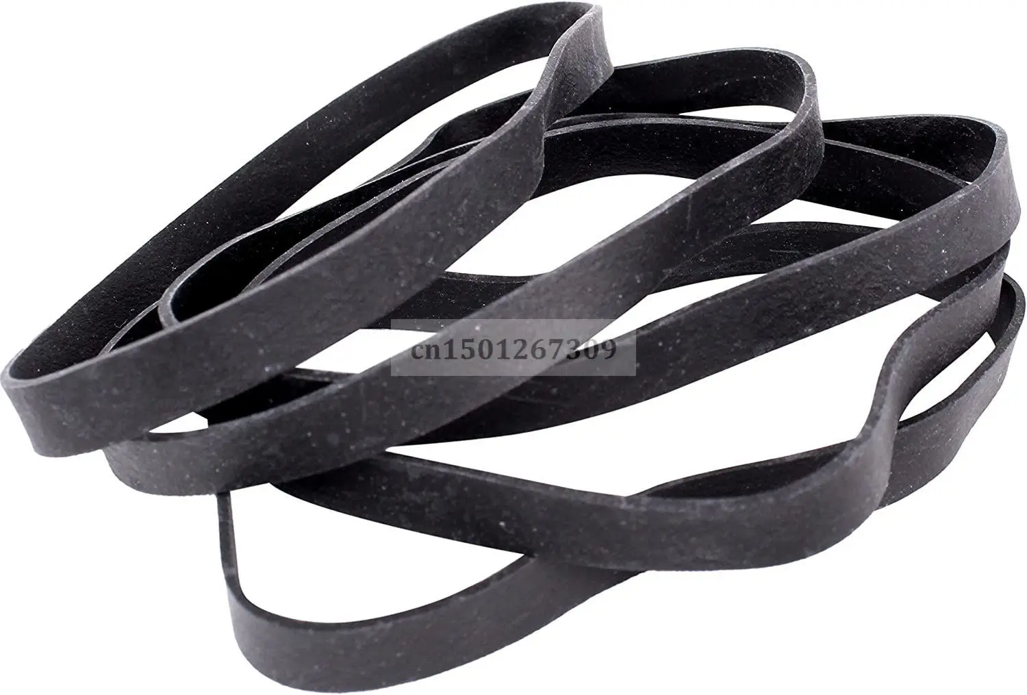 Diameter 7.5cm Wide 1cm Black Elastic Rubber Bands For Package Parcel Packing Packaging