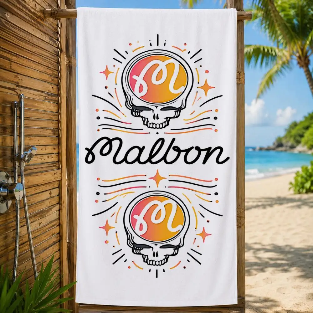Marke Malbon Golfhandtuch, großes bedrucktes, schnell trocknendes Mikrofaser-Strandtuch, Gesichtstuch, weich, leicht, für Fitness, Camping, Spa – Detail 23