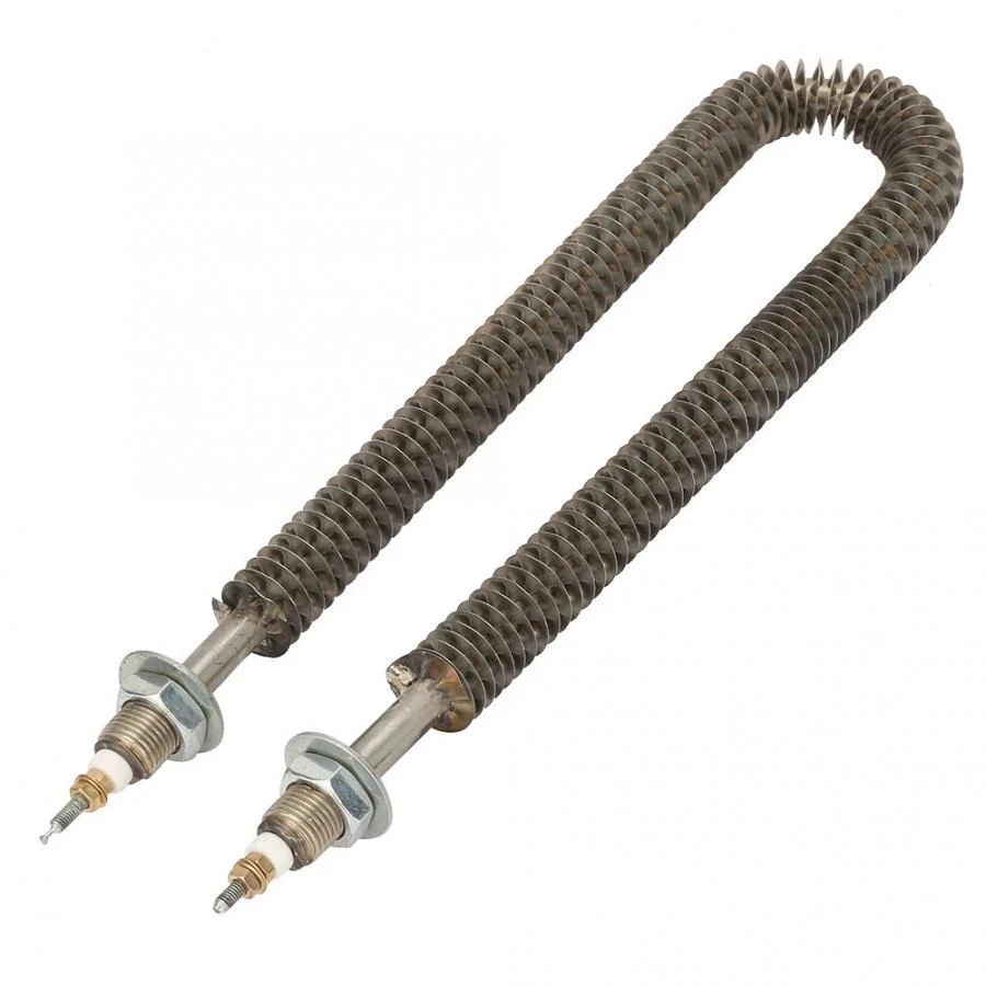 

35cm/13.8 inch U Type Finned Electric Heat Tube Stainless Steel Fin Heating Elements Water Heater Oven Heating Pipe,1KW