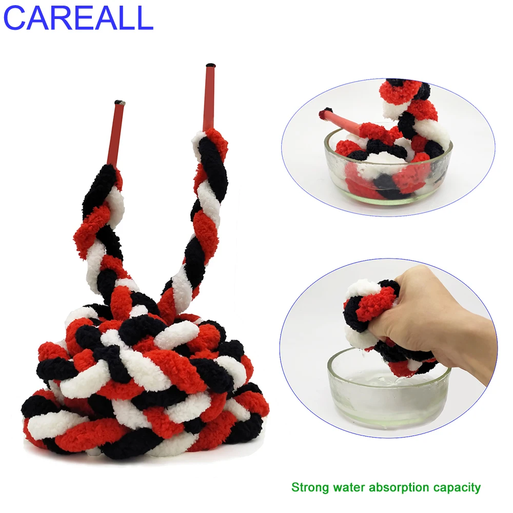 CAREALL 3 Meters Car Window Wash Water Absorbent Drying Rope Film Tint Tool Front Windshield Detail Soak Clean Microfiber Towel