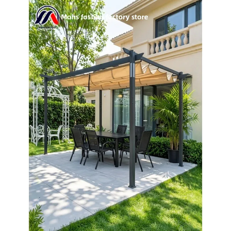 HW-19 outdoor awning courtyard outdoor aluminum alloy grape trellis garden design roof canopy