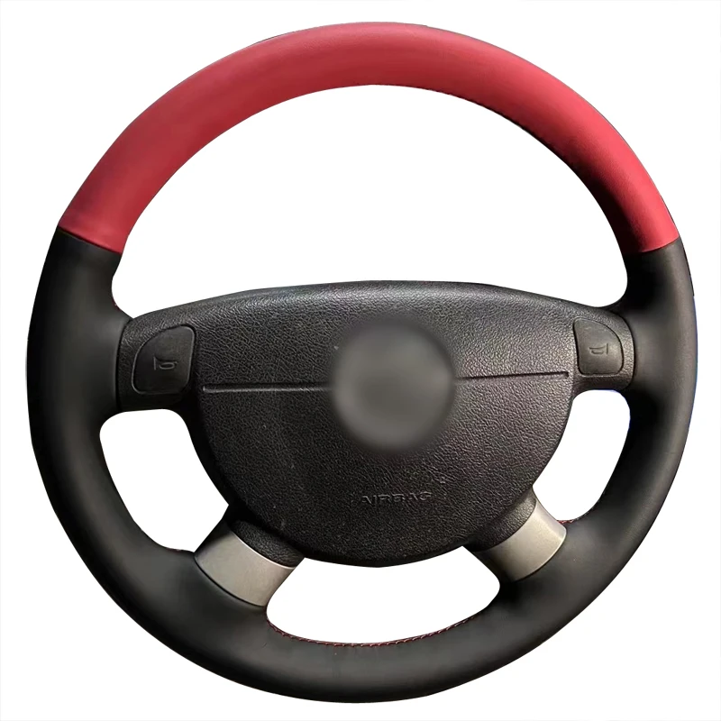 

Hand Sewn Steering Wheel Cover Artificial Leather For special vehicles For 2007 2009 Chevrolet Aveo Car Accessories