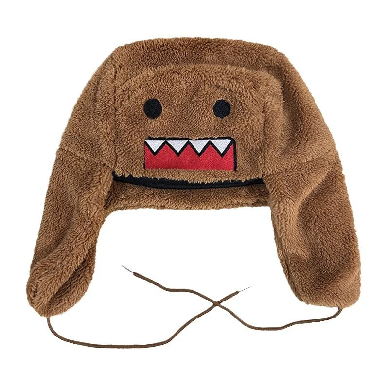 

Domo Kun плюшевая зимняя шапка, ушанка Gorras, коричневая милая модная теплая шапка в стиле аниме для мужчин и женщин