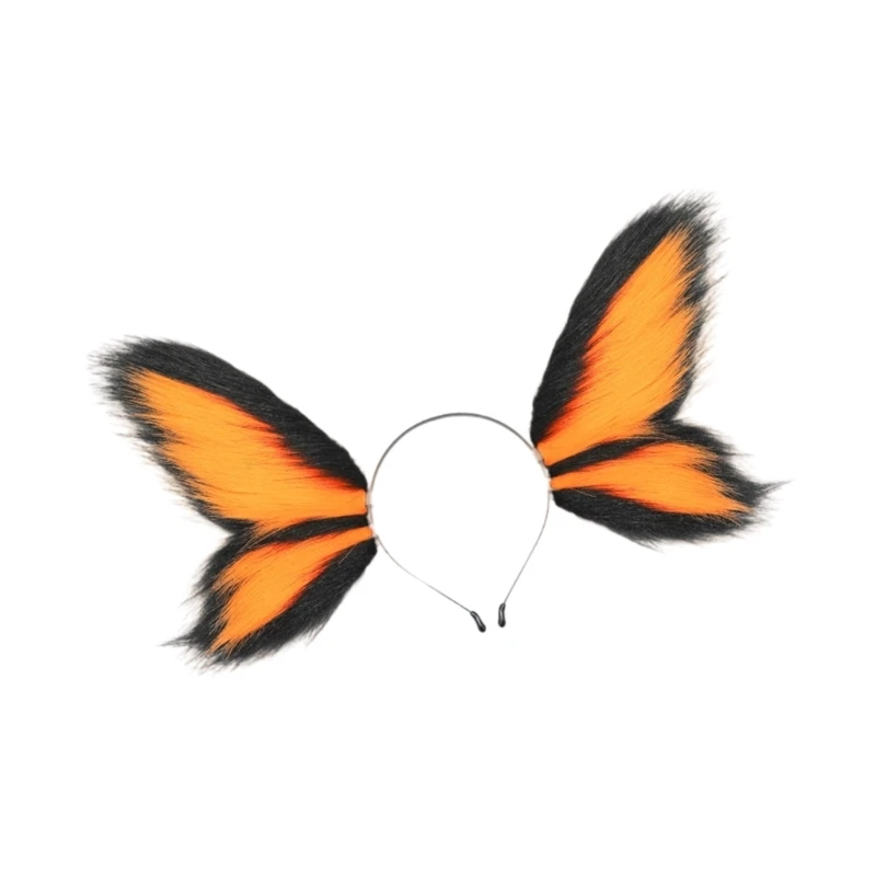 xxfd動物耳ヘッドバンドヘアバンドエルフ耳クリスマスハロウィーンのヘアアクセサリーコスプレパーティーバタフライヘッドバンド