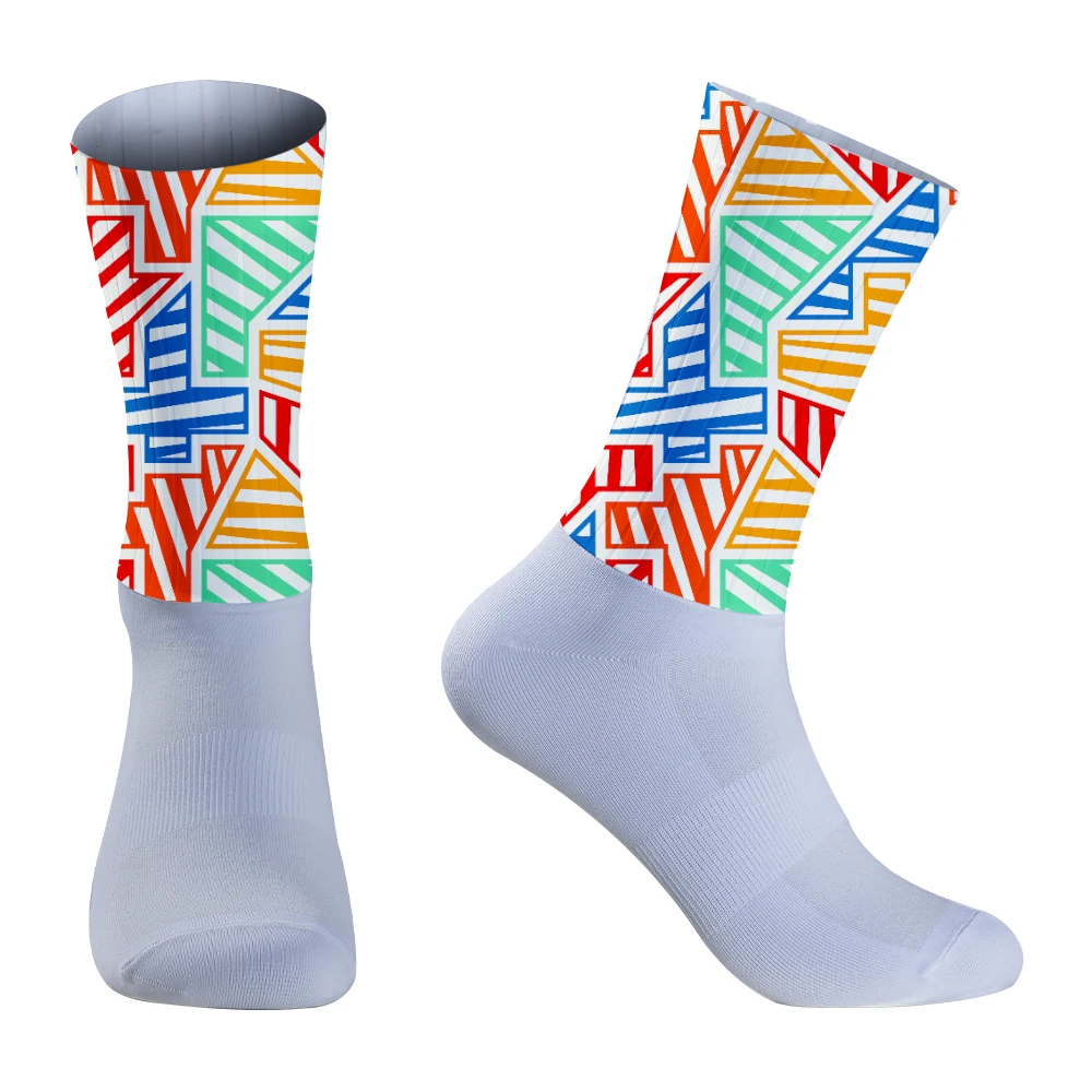 Chaussettes en silicone coordonnantes pour vélo, chaussettes de sport, chaussettes de course à pied, chaussettes de cyclisme, été, nouveau, 2024