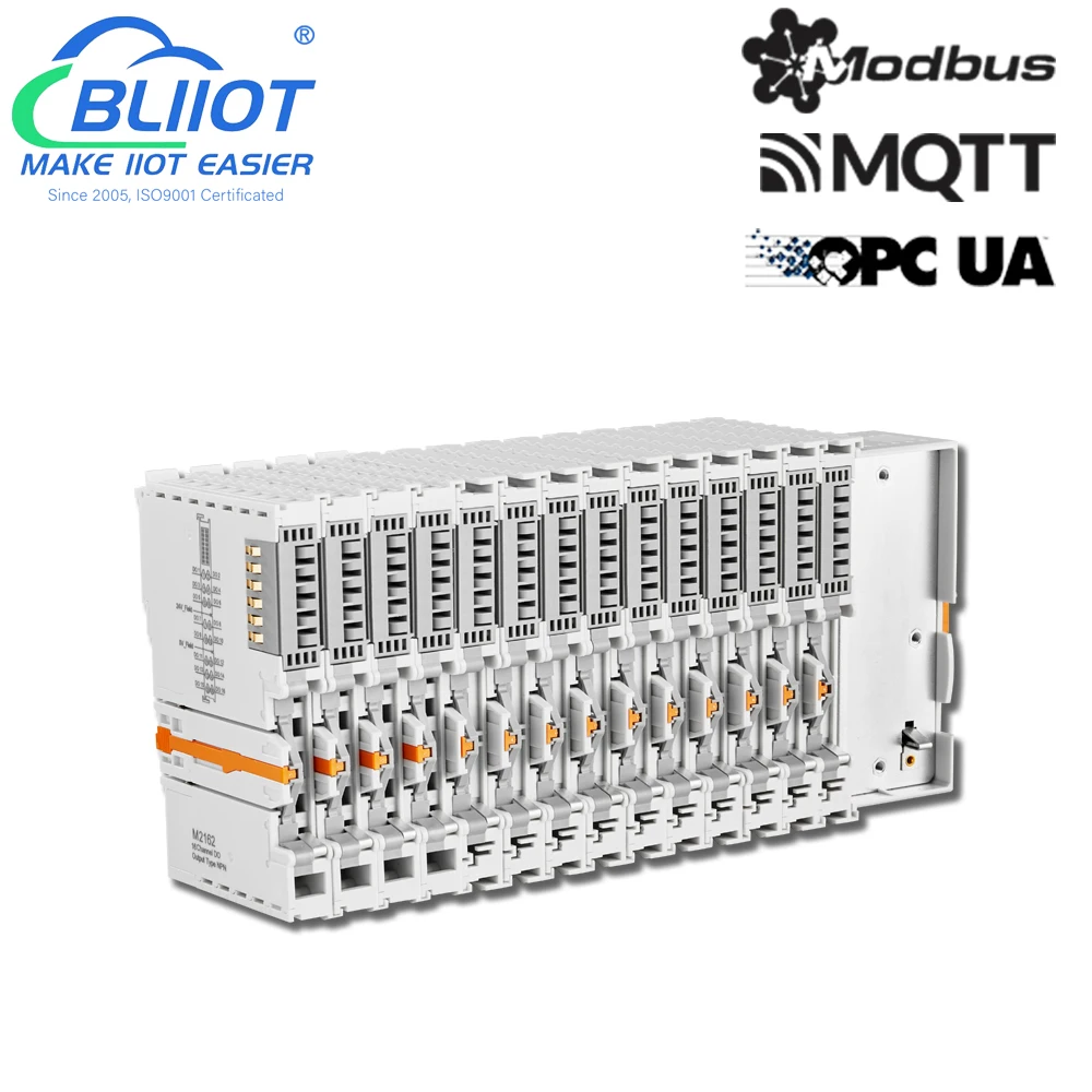 IIoT Industrial Modbus TCP MQTT OPC UA I/O Module Edge Comupting Logic Control Remote Ethernet IO Controller