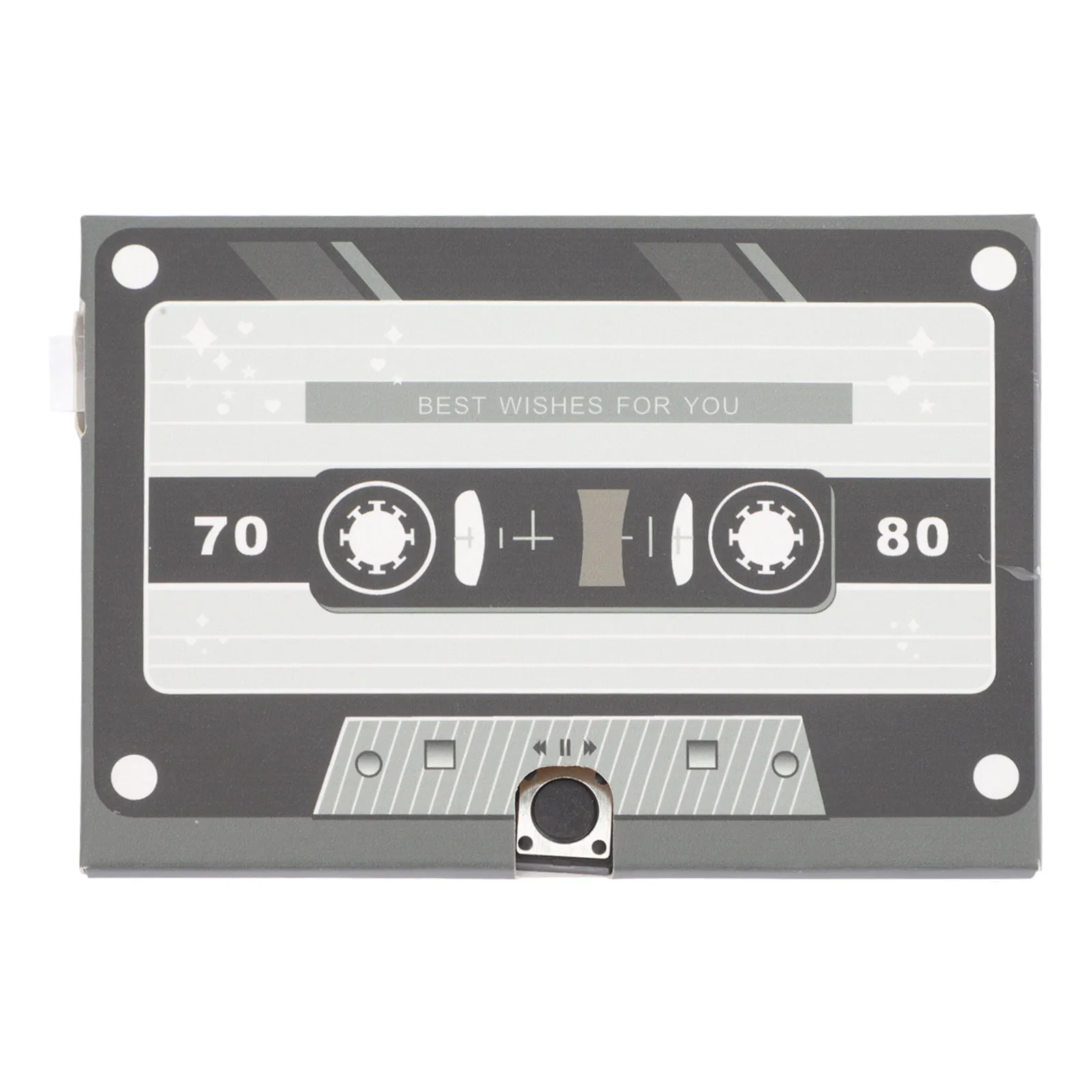 Shaped Memorial Voice Recording Cassette Tape Card Tapes Recordable Audio Message Recorder