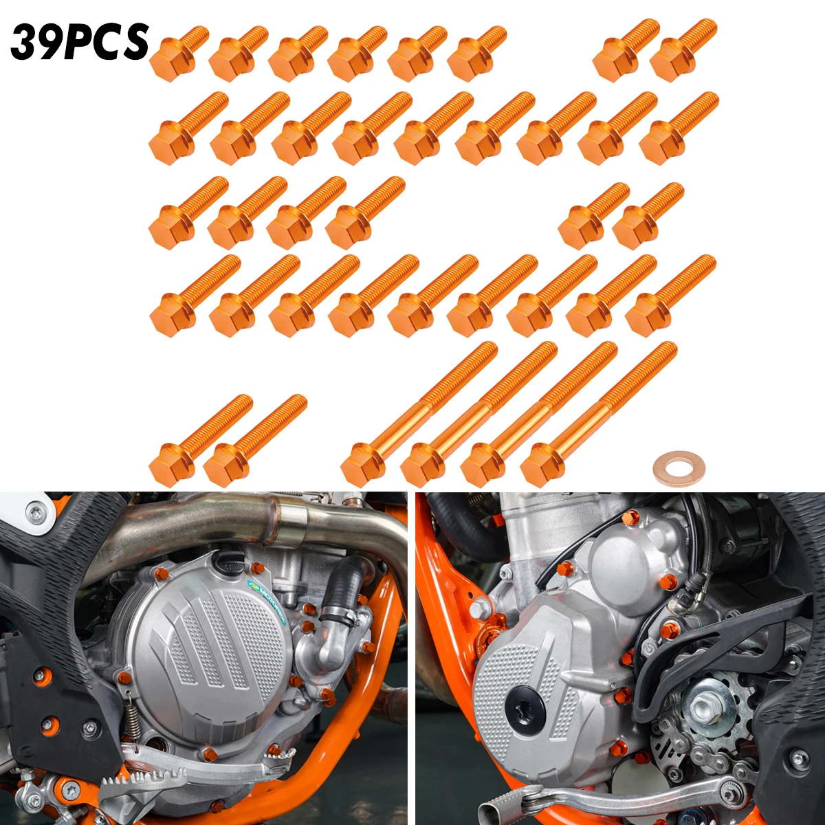 

For KTM EXC 300 EXC 250 XCW 300 XCW 250 2020 2021 2022 M5 M6 Motorcycle Engine Bolts Kit Ignition Clutch Cover Screw Nuts