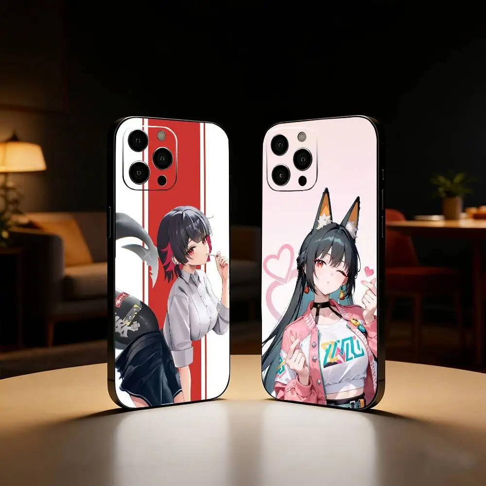 

Game Z-Zenless Zone Zero Phone Case For iPhone17,16,15,14,13,12 Plus,Max Soft Silicone Black Cover