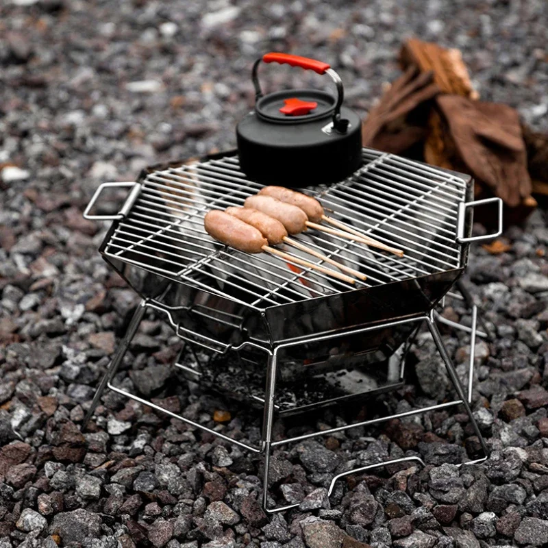 Camping Brazier Folding Bonfire Stove Portable Firewood Burner Campfire Furnace Outdoor Fire Wood Stove Burner Heater 야영 난로