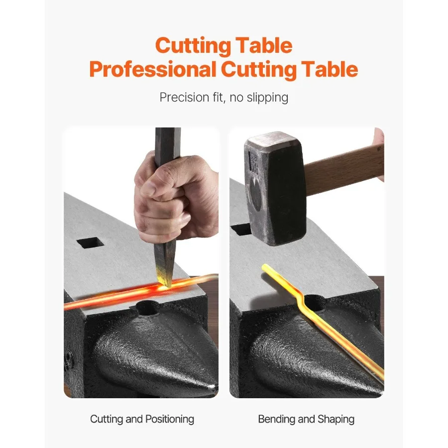 سندان من الفولاذ المصبوب 22 رطل 10 كجم سندان بوق واحد مع سطح كبير وقاعدة ثابتة وسندان مستدير متين عالي الصلابة #4