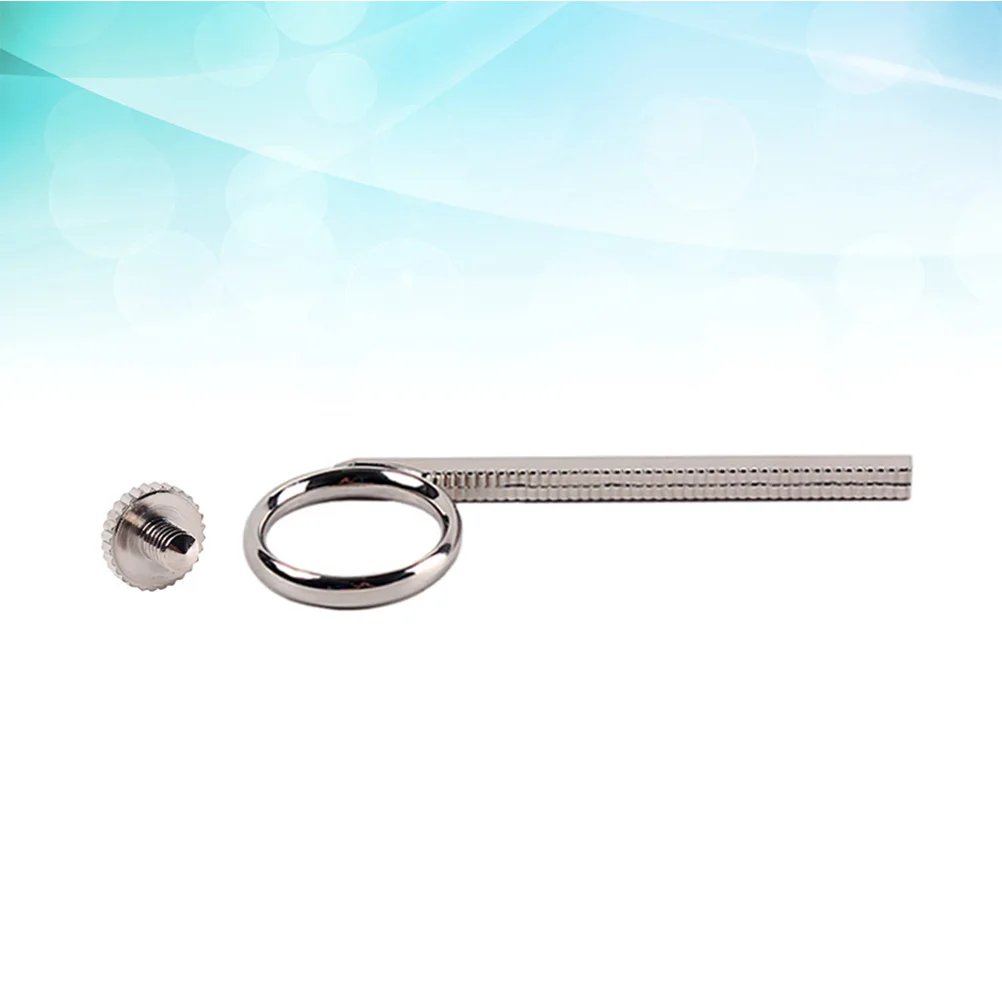

2 Pcs Trumpet Finger Ring Durable Metal Replacement Slide Accessories Hook Screw Fits Cornet Lightweight Easy to Carry