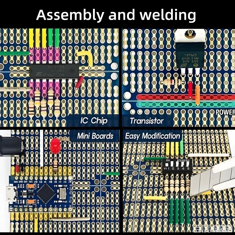 97X89mm V‑Cut Double‑Sided PCB Prototype Board Perforated Universal Protoboard With Breakable Segments For Electronic Soldering