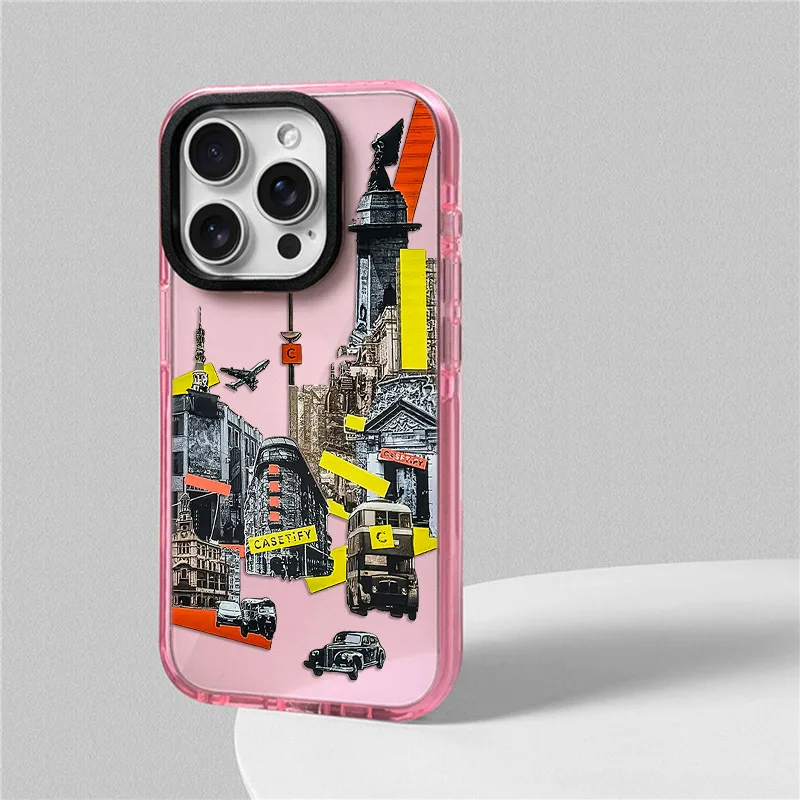 الحيوانات القط قضية الهاتف آيفون 17 16 15 14 13 12 11 برو ماكس XR 7 8 زائد SE 2020 2022 البسيطة الهواء لينة بولي TPU للصدمات الغطاء الخلفي