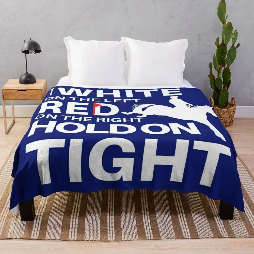 

White on the Left, Red on the Right Eventing Horse Design Throw Blanket blankets ands Summer Blankets