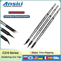 C210 Soldering Tip Super Fine Black King Kong Series Suitable for T80 HS-02B GVM T210 Soldering iron Precision welding tools