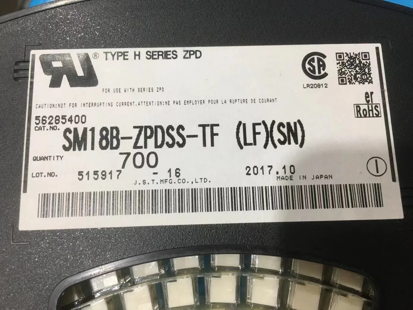 JST SM18B-ZPDSS-TF(LF)(SN) Kết Nối 18P 1.5Mm