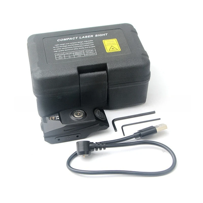 All-metal Magnetic Suction Charging Low-base Red Laser Sight for Outdoor Tactical 20mm