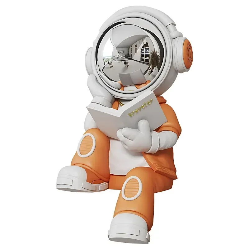 Creative Reading Astronaut Activity Figure Resin Sculpture Desktop Decoration Accessories,sound System,home Decorationpiggy Bank - Image 5
