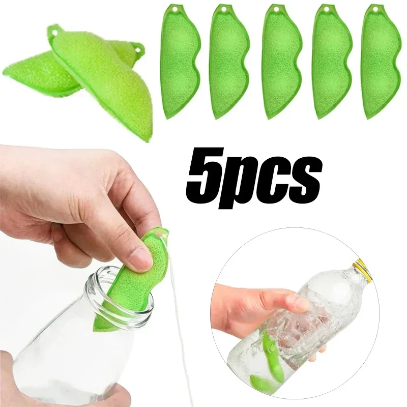 Pea Cleaning Sponge Kitchen Cup Cleaning Brush Coffee Tea Wine Drink Glass Bottle Cleaner Brush Cup Scrubber Cleaning Gadgets