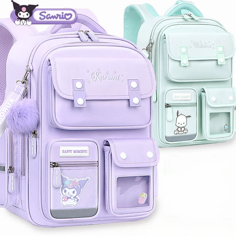 Sanrio Pacha Dog New Stylish and Simple Children's School Bag Kulomi Student Girls Ridge Relief Backpack