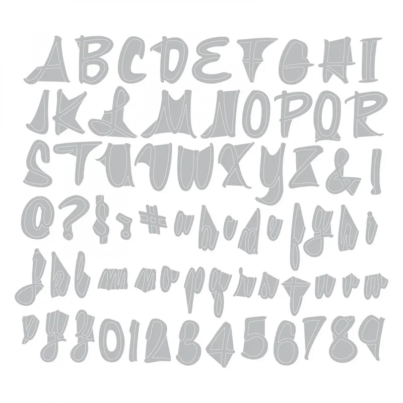2023 New 26 Alphabet Metal Cutting Dies Words Letters and Numbers Die Cut Scrapbooking For DIY Crafts Card Making No Stamp Sets