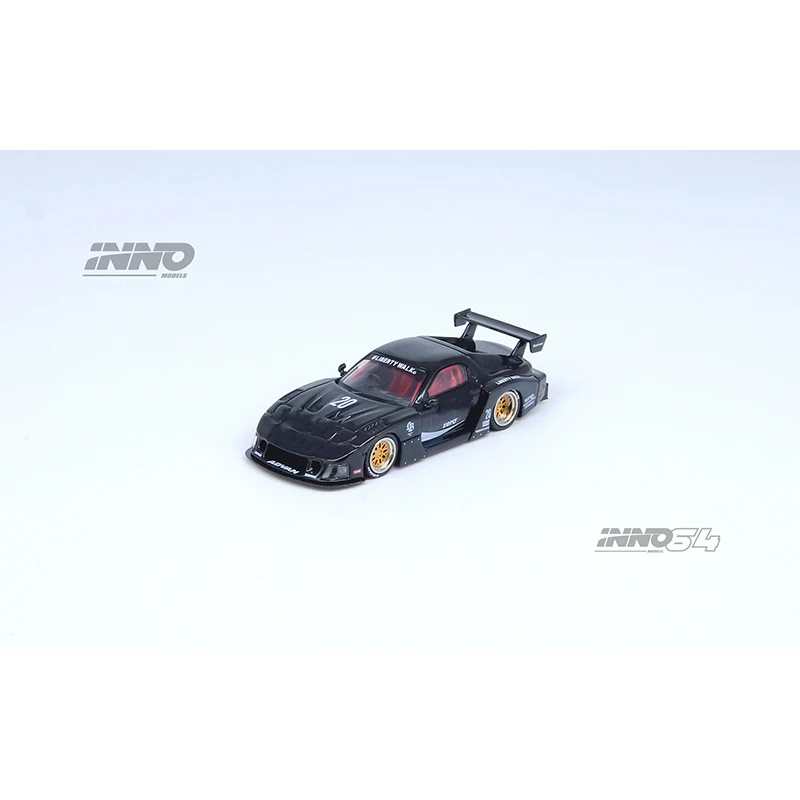 INNO In Stock 1:64 LBWK RX7 FD3S Super Silhouette Black Zero Diecast Diorama Car Model Collection Miniature Toys