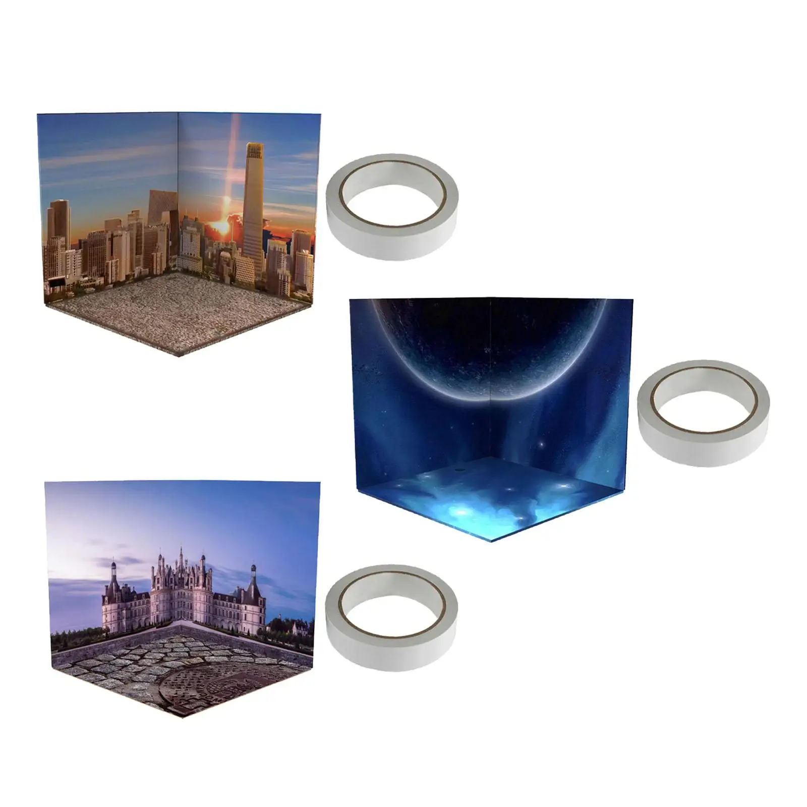 نموذج مشهد خلفية بمقياس 1/12 لشخصيات الحركة لعبة مشهد السيارة