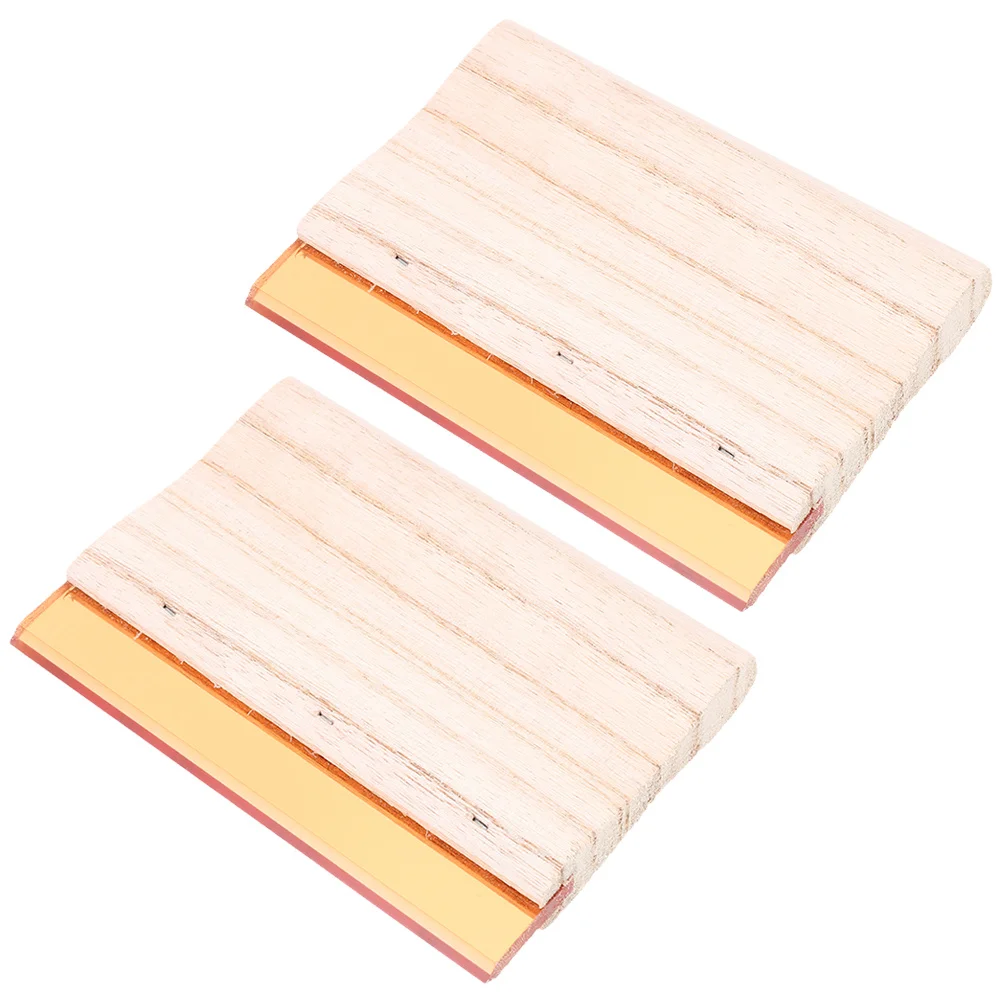 2Pcs Screen Printing Squeegee Wooden Ink Scraper Efficient DIY Screen Printing Tool Textile Graphic Supplies Simple Ink Scraper