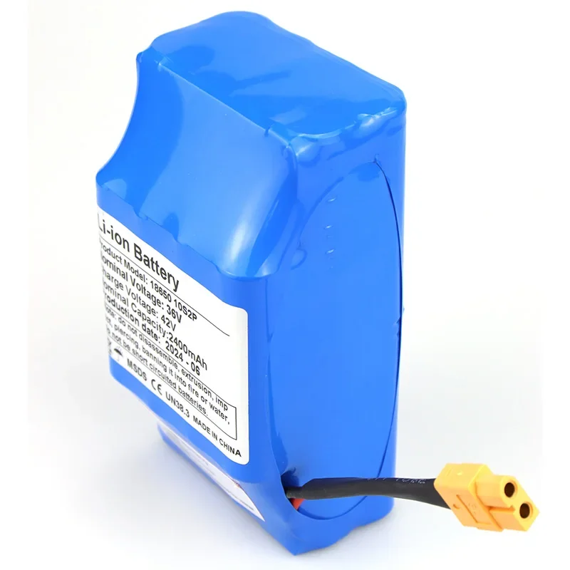 100% New 36V Rechargeable Li-ion Battery Pack 4400mAh For Electric Self Balance Scooter Hoverboard Unicycle