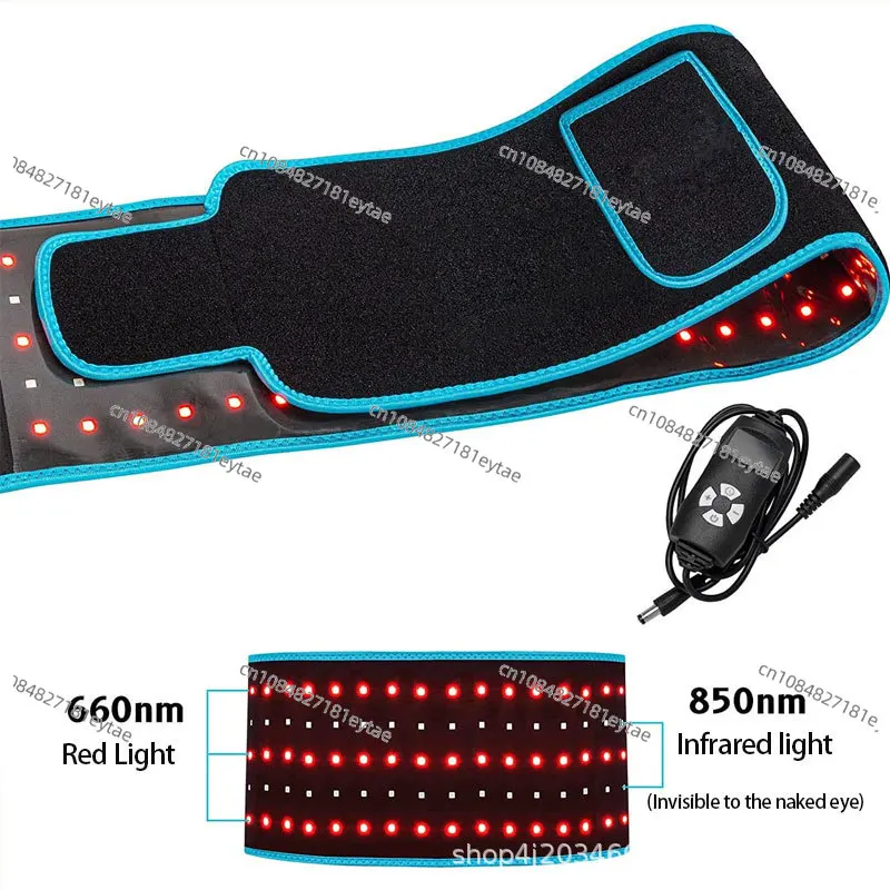 650-850 band led red light waist belt infrared hot compress phototherapy physiotherapy pad