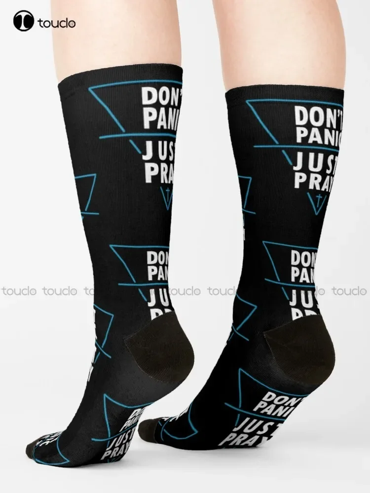 Do Not Panic Just Pray Socks Personalized Socks 360° Digital Print Unisex Adult Teen Youth Socks Personalized Custom Gift