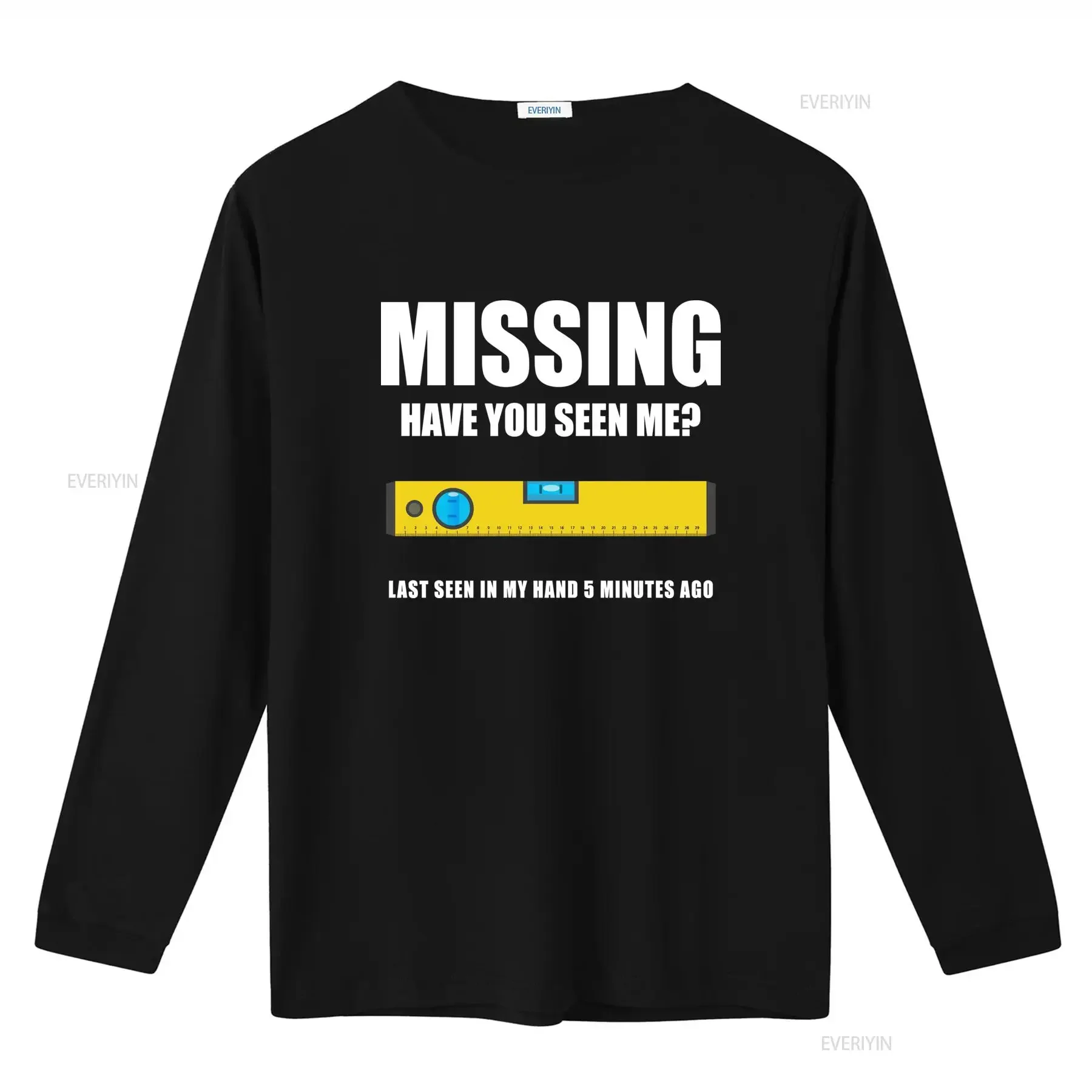 Missing Spirit Level Builder Bricklayer Mens T Shirt 100 Cotton Funny Construction Worker Design vintage Washed