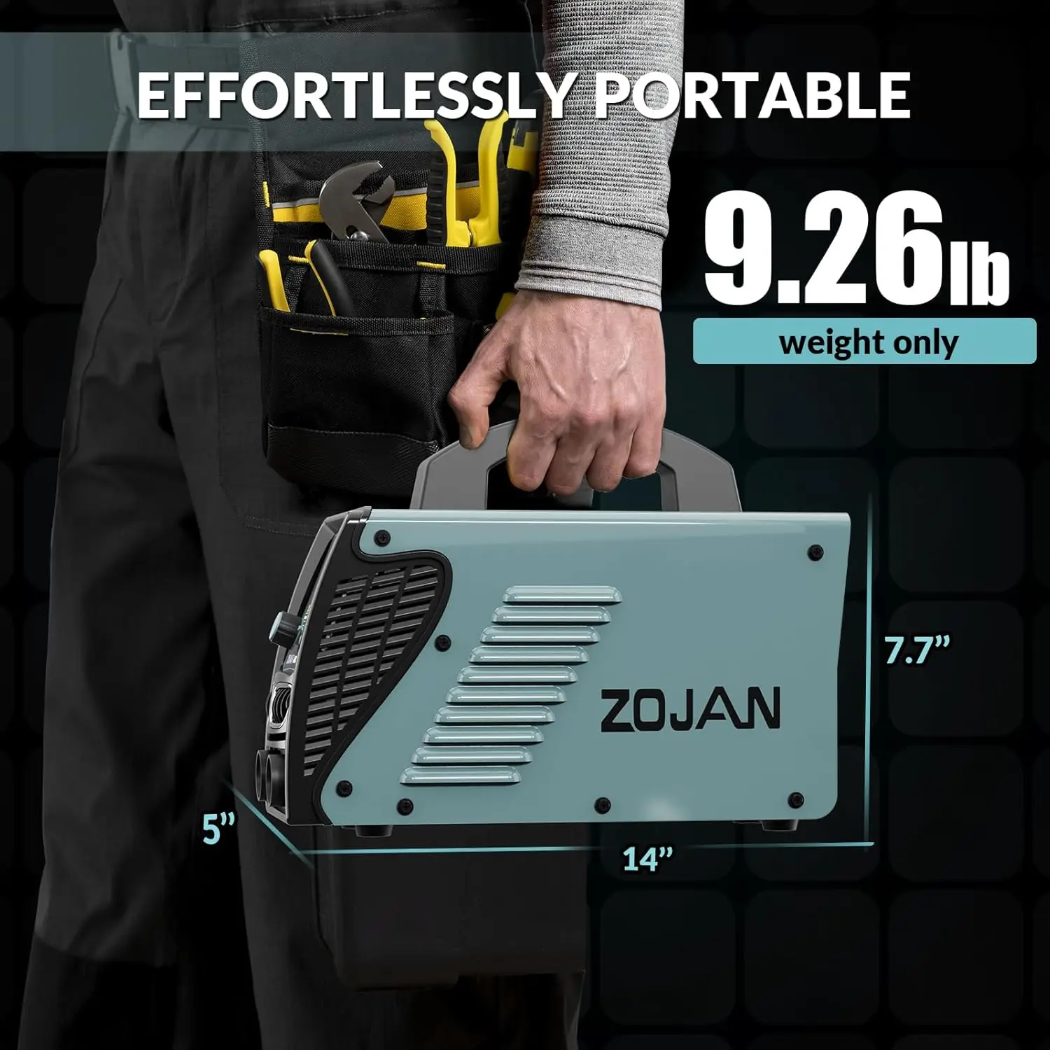 [Large LED Display] 205A ARC/Lift TIG Welding Machine with Synergic Control, IGBT Inverter 110V/220V Portable MMA Welder Machine