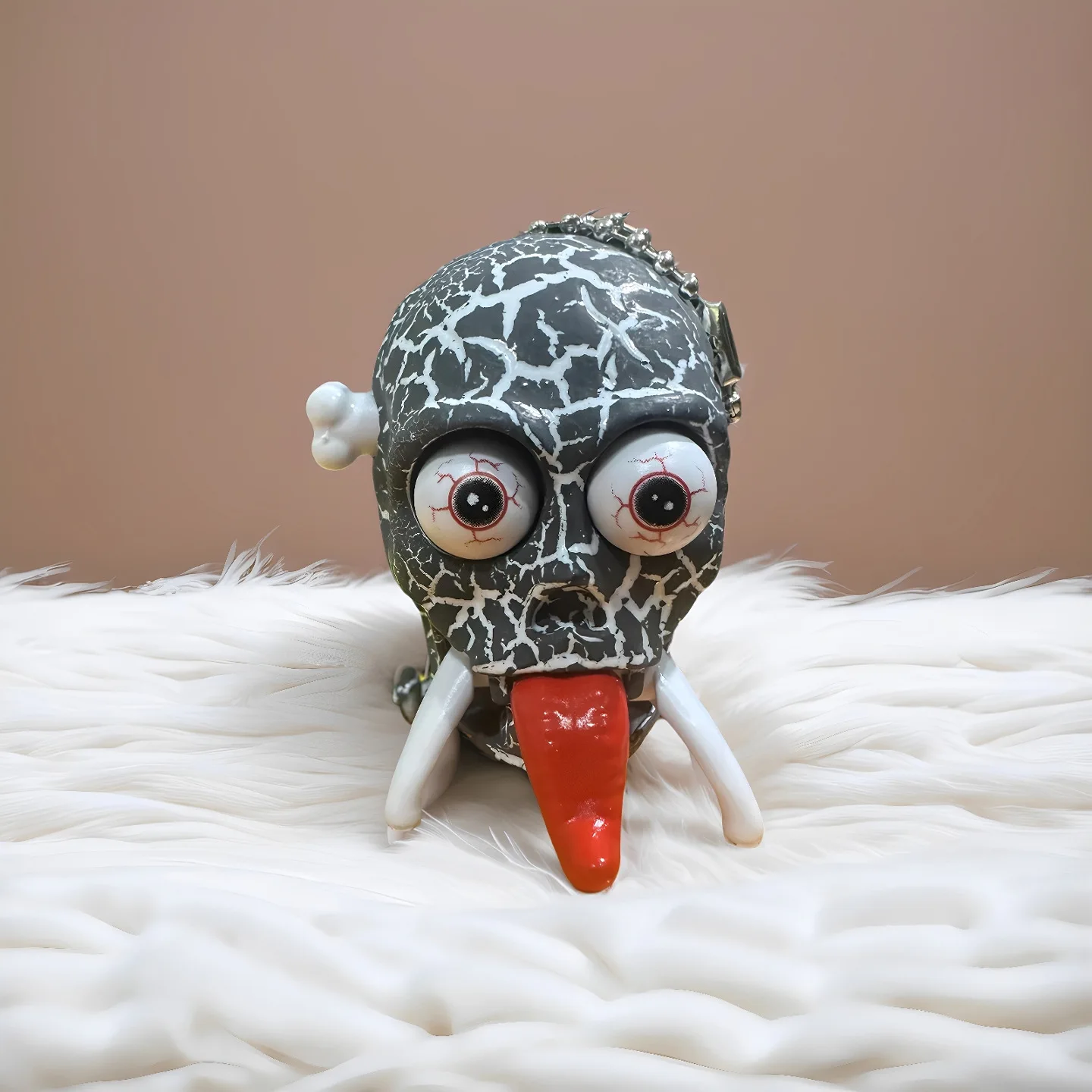 الجدة مضحك المشي الهيكل العظمي عقارب الساعة لعبة الإبداعية المنزل سطح المكتب الحلي قلادة المفاتيح هالوين المزحة لعبة الرياح