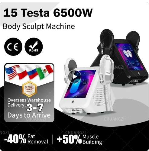 Máquina profesional para esculpir el cuerpo EMS, 6500w, portátil, NEO RF, EMSZERO Nova, estimulación muscular, adelgazamiento de 15 Tes