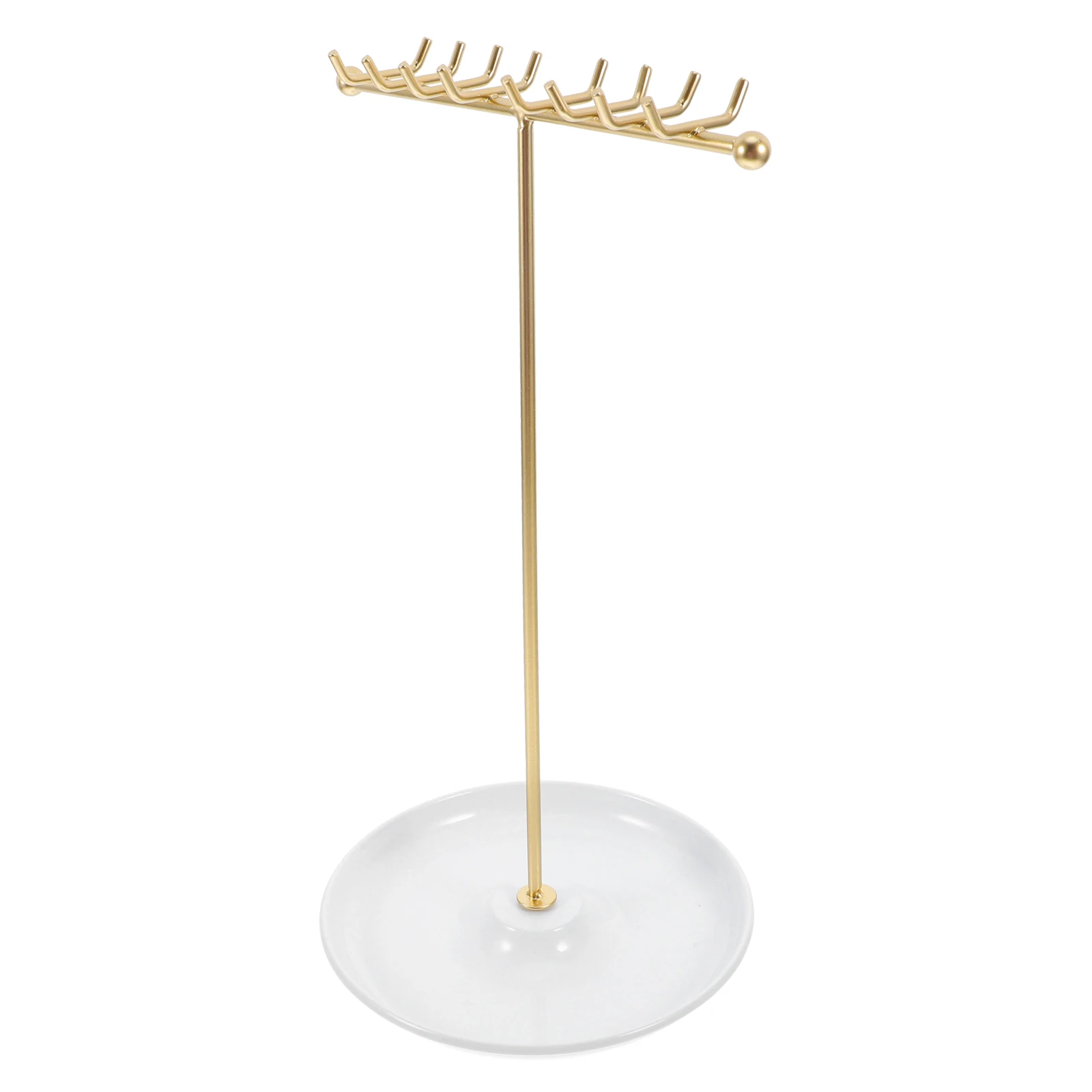 

Поднос для ожерелья и ювелирных изделий, минималистичная Т-образная металлическая подставка, компактный держатель для сережек, органайзер для домашнего коммерческого использования, брелок