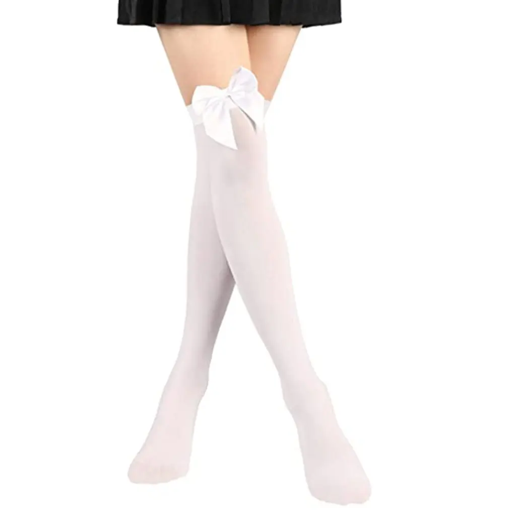 1 Pair Female Over Knee Long Stocking Decoration Stretchy Sock Decorative Hosiery Skirt Fashion Solid for Cosplay Party