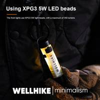 WELLHIKE LED Outdoor Mini Keychain Flashlight Portable Camping Flashlights Pocket Size Work LED Light for Camping Tent Fishing