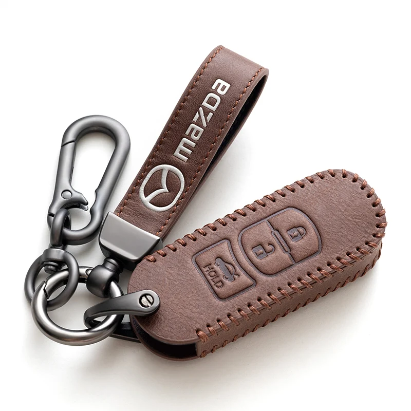 Leather Car Key Cover Case For Mazda 2 mazda 3 mazda 5 mazda 6 CX-3 CX-4 CX-5 CX-7 CX8 CX-9 CX30 CX-302019 2020 Atenza Axela MX5