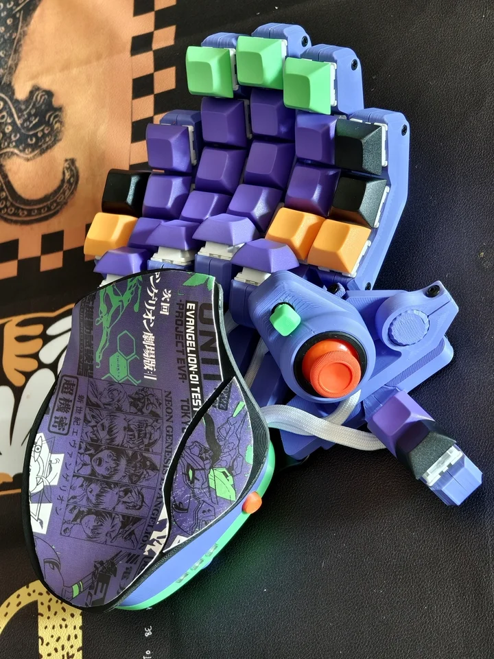 QianRen Left-Handed Gaming Keyboard Wired HALL Joystick One-Handed Ergonomics Keyboard Gaming and Office Mechanical Keyboards