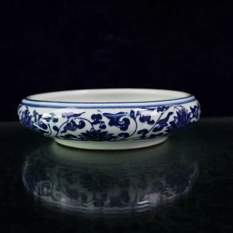 Porcelain handicrafts blue and white porcelain pen wash ashtray home decoration handicrafts