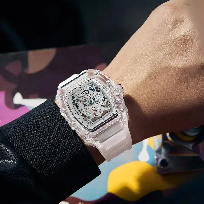 ساعة ريتشارد التجارية الخارجية الشهيرة أوتوماتيكية بالكامل للرجال مجوفة من ساعة كوارتز للزوجين البسيطة للطلاب #3