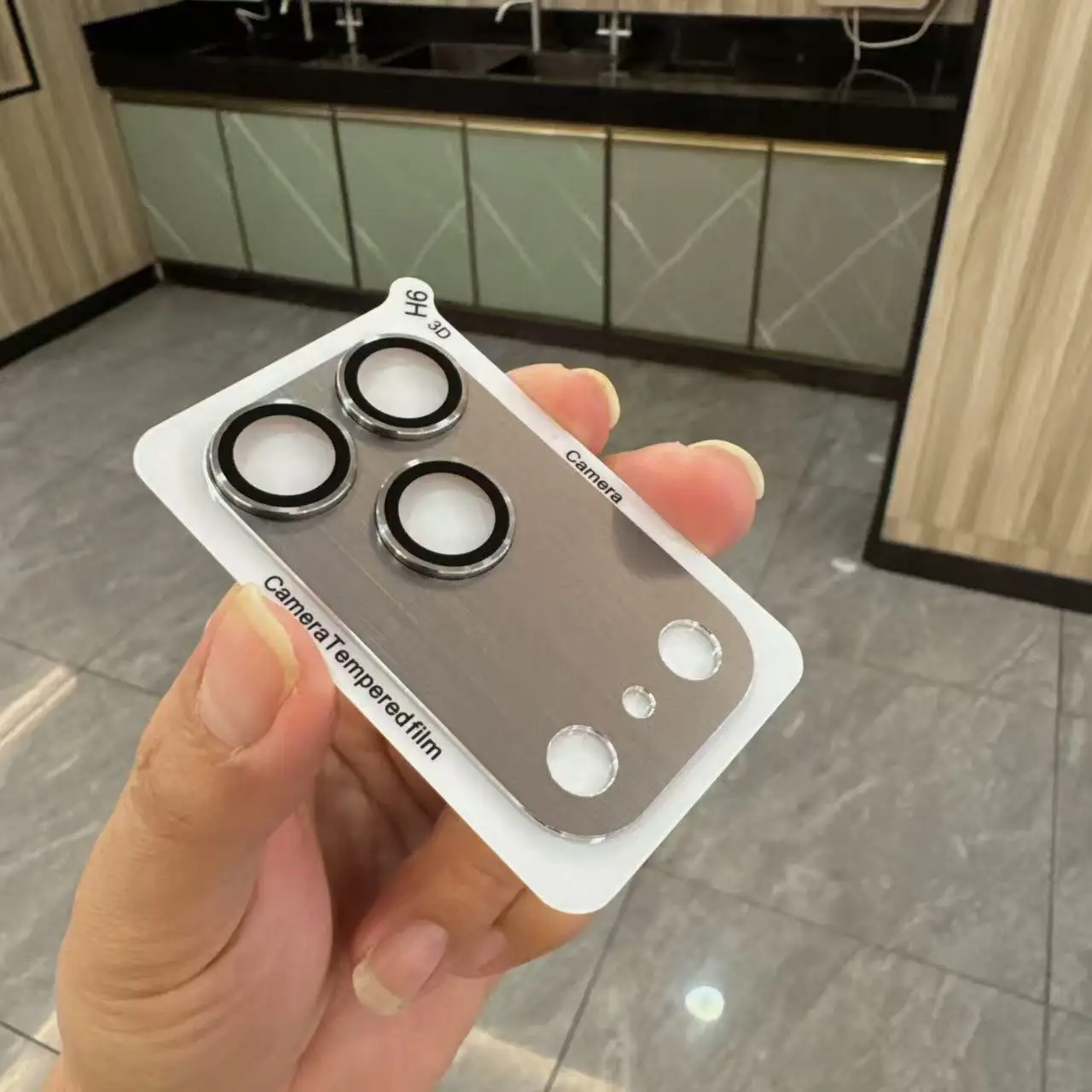Original 9H HD Rüstung Kamera Objektiv Schutz Für IPhone 17 Pro 17 Pro Max Aluminium Metall Ring Objektiv Gehärtetes Glas film Fall Kappe